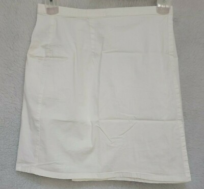 #ad Marsh Landing NWT Womens White Wrap Around Skirt Size 12 $43.99