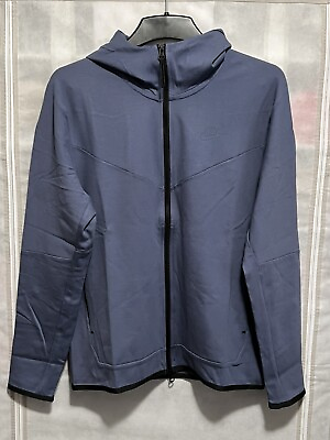 #ad Nike Tech Fleece Hoodie Diffused Blue Full Zip Lightweight Jacket Size Medium M $81.00