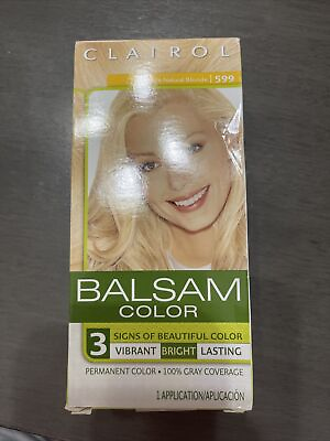 #ad New Clairol Balsam Permanent Hair Color 599 Ultra Light Natural Blonde New $8.99
