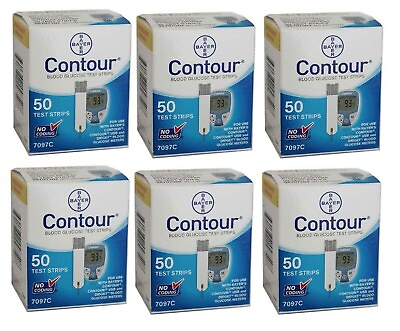 #ad 300 Contour Test Strips 6 Boxes of 50ct Exp 7 2025 $85.99