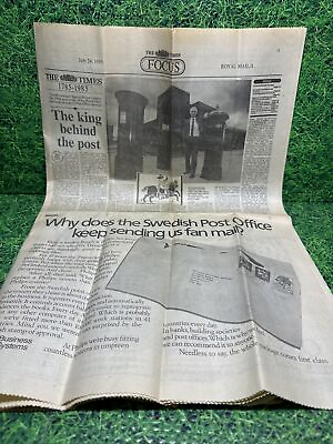 #ad The Times focus newspaper July 24 1985 Royal Mail 350th Anniversary Edition GBP 47.70