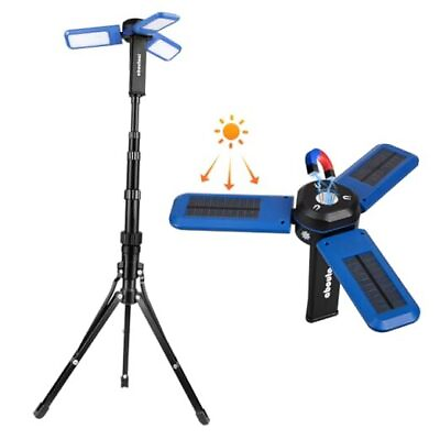 #ad Rechargeable Work Light with Stand COB LED Solar Work Light 4 Heads6AH $139.23
