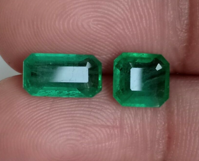 #ad Certified Natural Emerald Octagon 2 Pieces Fine Quality Gemstone 3.11 CT $199.80