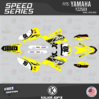 #ad Graphics Kit for Yamaha YZ250X 2016 2022 Speed Yellow $79.99