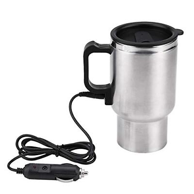 #ad Heated Travel Mug Cup12V 16 * 8.5cm 6.3 * 3.3in450ml Electric In car Stainl... $25.04