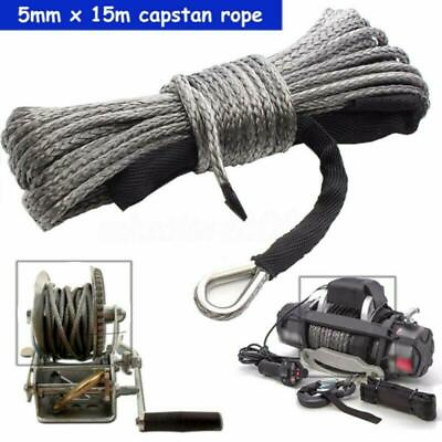 #ad Universal 15M 7700LBS Synthetic Winch Line Cable Rope With Sheath Car ATV UTV $19.19