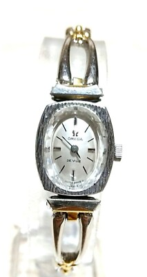 #ad Omega Deville Watch Manual 15mm Women#x27;s Silver Dial Swiss Made Oval No Box $241.50