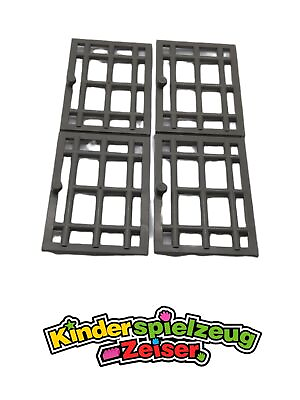 #ad LEGO 4 x Tür mit Gitter alt dunkelgrau Dark Gray Door 1x6x7 Barred 4611 EUR 3.00