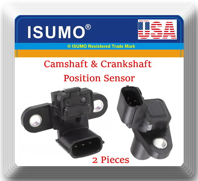 #ad 2 Pieces Camshaft Crankshaft Position Sensors Fits Lancer 2002 2007 4Cyl 2.0L $25.22