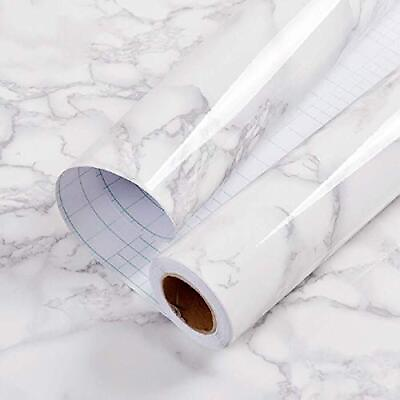 11.8 x78.7quot; Glossy Marble Paper Granite Gray White Rollquot; $9.44