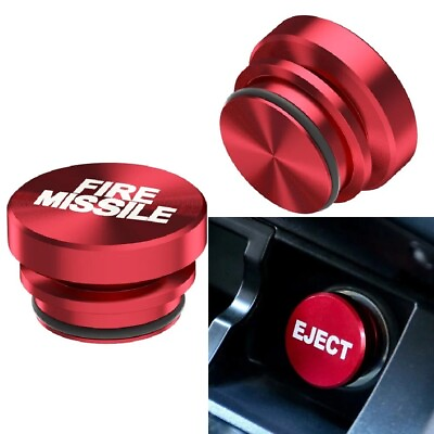#ad 2X Car Cigarette Lighter Cover Accessories Universal Fire Missile Eject Button $4.23