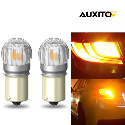 #ad BRIGHT 1156 BA15s P21W LED Reverse Backup Canbus Bulb Amber 2400LM Adjustable GB GBP 15.35