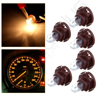 #ad 6X T5 T4.7 HALOGEN BULB NEO WEDGE PANEL A C CLIMATE CONTROL LIGHT WARM WHITE 12V $9.26