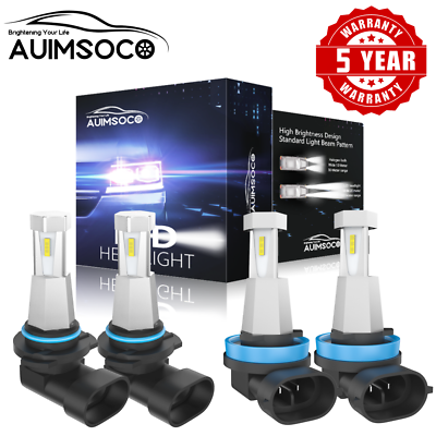 #ad 6000K LED Headlight Light Bulbs Combo For Chevy Silverado 1500 2500HD 2007 2015 $36.99