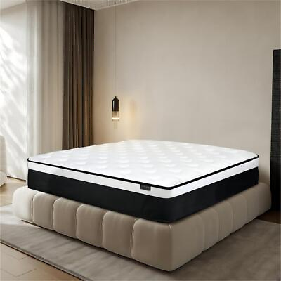 #ad 12quot; 14quot; Hybrid Mattres Memory Foam Spring Twin Full Queen King Bed in a Box $280.31