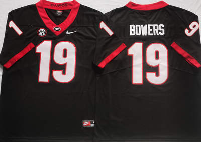 #ad Brock Bowers Georgia Bulldogs Black Football Jersey STITCHED All Sizes $46.97