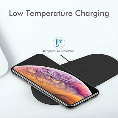 #ad 3 in 1 Qi Wireless Charger Pad 10W Fast Charge Pad For iPhone Samsung $19.40