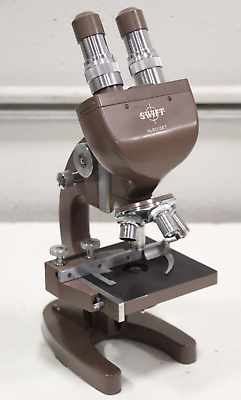 #ad Swift No. 601367 Binocular Microscope with Objective Lens .15 .25 .65 1.25 $237.49