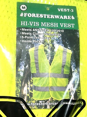 #ad NEW Forester Extreme Hi Vis Mesh Construction Safety Vest Class 2 Tear Away M $9.95