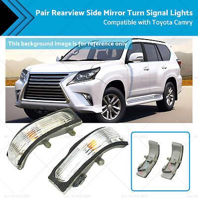 #ad 2x Rearview Side Mirror Turn Signal Lights 06 11 Suitablefor Toyota Aurion Camry $13.99