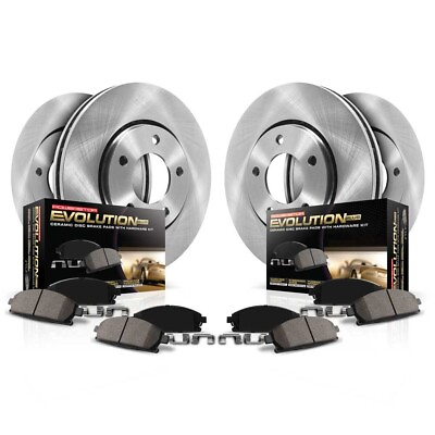 #ad KOE706 Powerstop Brake Disc and Pad Kits 4 Wheel Set Front amp; Rear for Prelude $227.74