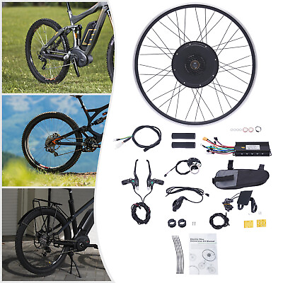 #ad Front Rear Wheel Electric Bicycle Conversion Kit E Bike Hub Wheel Motor Set 48V $216.61