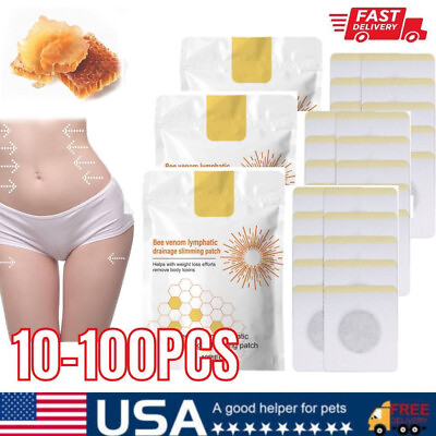 #ad 100PCS Bee Venom Lymphatic Drainage and Slimming Patch for Women amp; Men Body Slim $6.95