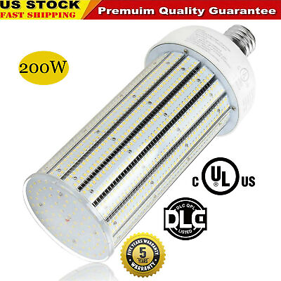 #ad UL 200W LED Corn Light Bulb Equivalent 1000W MH HPS High Bay Lamp 6000K E39 Base $84.46