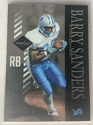 #ad Barry Sanders 2003 Leaf Limited Card #31 Shiny Chrome SP Serial Numbered 999 $9.99