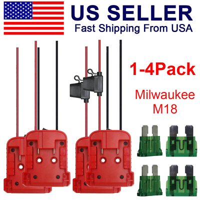 #ad 💯4X DIY Power Wheels Adapter Compatible With Milwaukee M18 18V Battery Dock $14.99