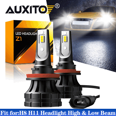 #ad 2x AUXITO H11 H8 LED Headlight Bulb Kit Low Beam Bulb 6000K 20000LM z1 White EOH $20.51