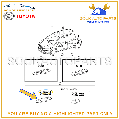 #ad 74271 52230 C0 Genuine Toyota PANEL RR DOOR ARMREST BASE UPPER RH 7427152230C0 $30.00