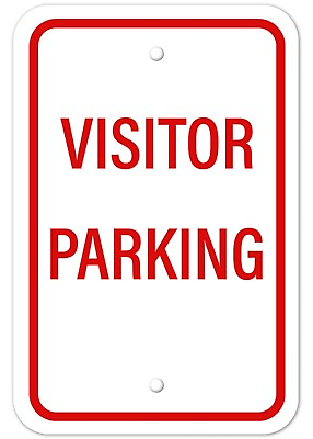 #ad Visitor Parking Only Sign Aluminum Composite 12quot;x 18quot; Metal Traffic Outdoor Sign $15.99
