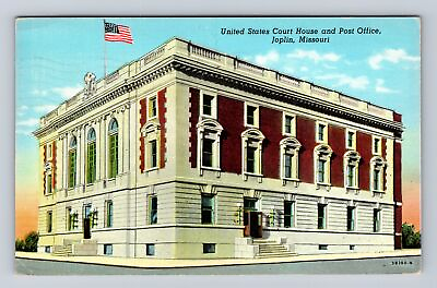 #ad Joplin MO Missouri US Court House Post Office Vintage Souvenir c1949 Postcard $7.99