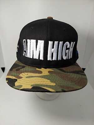 #ad Official Genius AIM HIGH Snap Back Hat A IM High Camo Brim w Black Hat $27.95