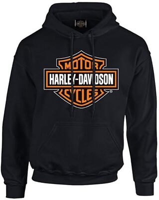 #ad #ad Harley Davidson Men#x27;s Bar amp; Shield Pullover Fleece Hooded Sweatshirt Black $19.99