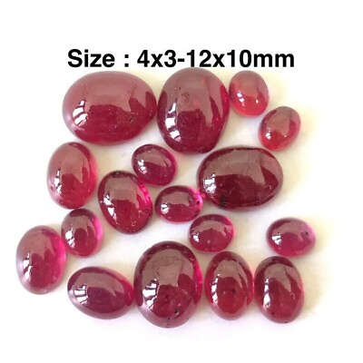 #ad Red Ruby Oval Shape Cabochon Size 4x3mm 12x10mm Gemstone Best Seller Of Shop $3.25