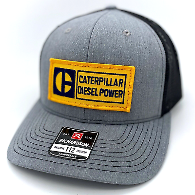 #ad Caterpillar CAT Vintage Patch Hat Richardson 112 Retro Block C Diesel Power Cap $39.95