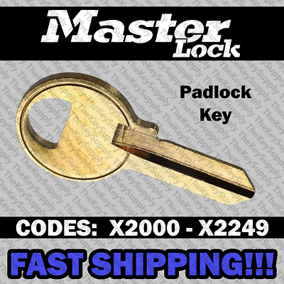 #ad Master Lock Padlock Replacement Key Cut to Your Code X2000 X2249 $7.99