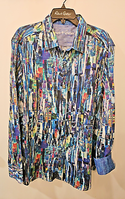 #ad NWT Robert Graham Classic Fit Shirt 2XL YELLOWSTONE Geometric Print $129.90