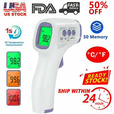#ad Infrared Non Contact Digital Forehead Body IR Thermometer termometro Baby Adult $11.95