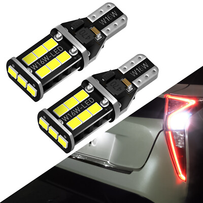 #ad Error T15 Free W16W 912 921 15 SMD Canbus LED Back Up Light Reverse 6000K 2400LM $7.69