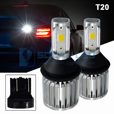 #ad 2x W21W 7440 LED Bulbs COB 30W Extremely Bright Back Up Reverse Light 6K White $24.99