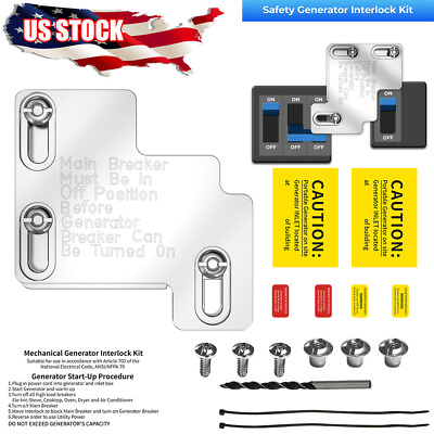 #ad Generator Interlock Kit For Cutler hammer 150 200 amp panel main bracker $20.99