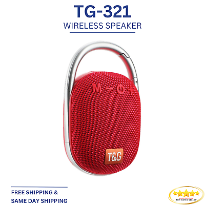 #ad Tamp;G Portable Wireless Bluetooth Speaker w TWS FM Radio LED Lights Mode TG 321 $17.99