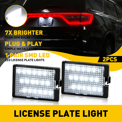 #ad LED License Plate Light Lamp For 2014 2021 Dodge Durango Super Bright 6000K Lamp $13.99