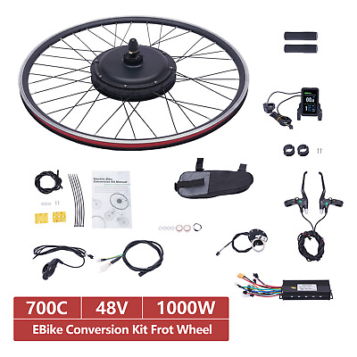 #ad ebike Conversion Kit 48V 1000W Front Motor Wheel 28 29in 700CBrushless Motor $220.01