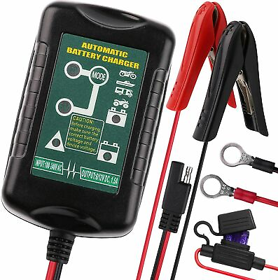#ad 6V 12V Automatic Battery Charger Maintainer Trickle Float For Motorcycle Car ATV $19.78