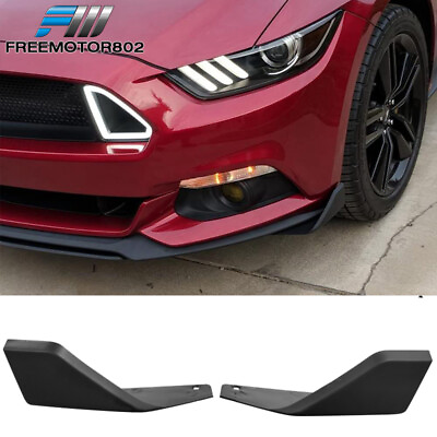 #ad Fits 15 23 Ford Mustang PP Front Bumper Lip Spoiler Corner Winglet Splitters $25.98