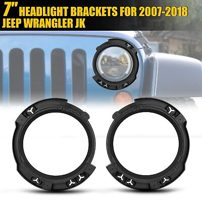 #ad 2xMounting Bracket Bucket Base Ring For 7#x27;#x27; LED Headlight Jeep Wrangler JK 07 18 $20.29